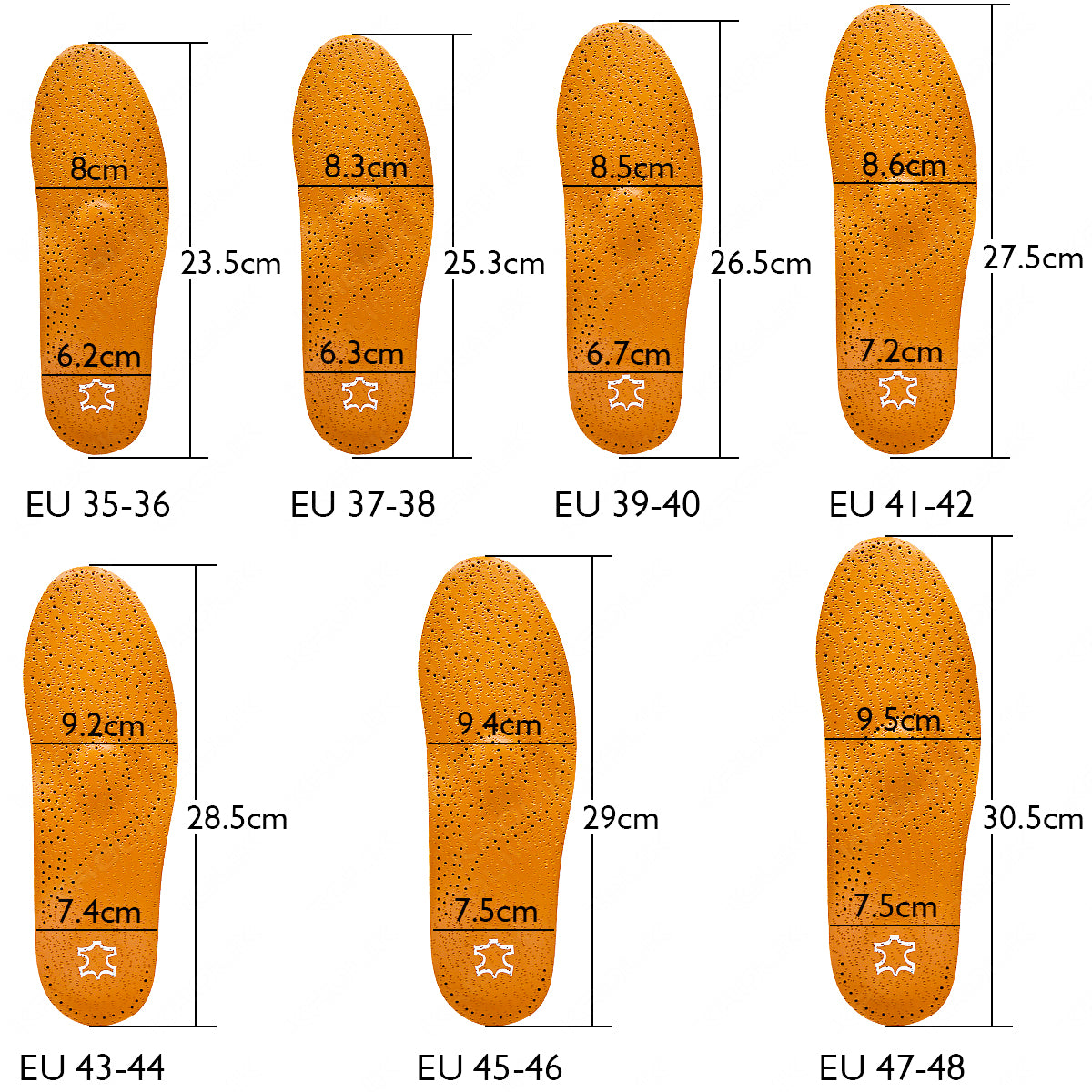 Antibacterial Orthopedic Leather Insole